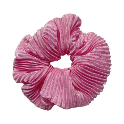 Women and Girls' Colorful Satin Hair Scrunchies Elastic Crinkle Chair Band for Daily Use and Ponytail Chic Hairbands
