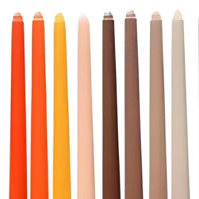 Taper Candles 10 Inch 4 Pack Orange Unscented Smokeless 8-Hour Burn Wedding Candlesticks Table Decor