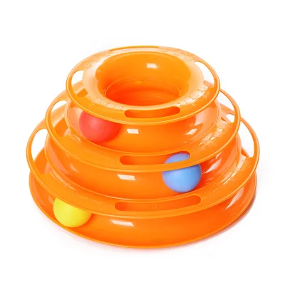 Eco-Friendly PP Plastic Amusement Plate Motion-activated Cat Toy Pet Interactive Toy for Indoor Cats
