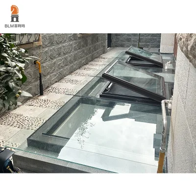 Waterproof Remote Controlled Automatic Electric Aluminum Retractable Skylight Automatic Glass Skylight Hurricane Proof Impact