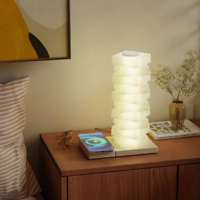 Modern DIY LED Table Lamp with Smart Phone Wireless Charging New Creative Colorful Atmosphere Nightlight