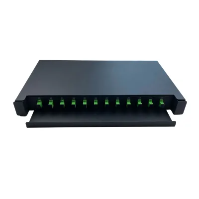 Rack Mount Slide-out Fibre Patch Panel 19" 1u 12 Ports SC LC Rackmount Enclosure ODF Teminal Box Equipment Capacity 12-288core
