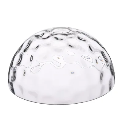 Clear Hammered Half Round Glass Replacement Lamp Shade Glass Bowl Pendant Light Cover