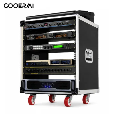 OEM 10/12/16-Space Professional Power Amp Rack Cabinet with Aluminum Frame for KTV Audio Mixer