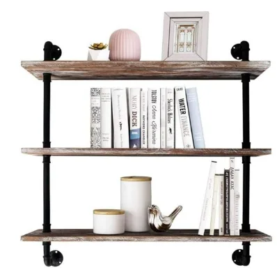 3 Tier Wall Mounted Wine Rack - Hanging Plant Stand, Living Room Simple Bookcase Suitable for Dining Room