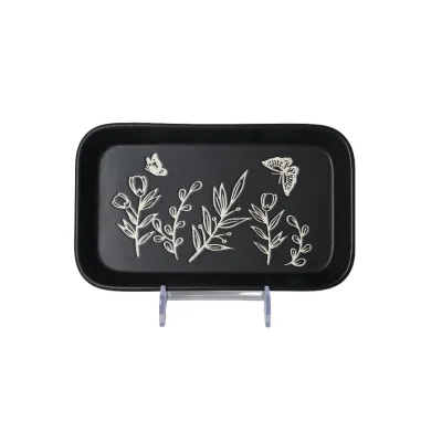 Wholesale Kitchen Baking Tray Eco-friendly Durable Rectangular Baking Tray butterfly Pattern Baking Bread Tray