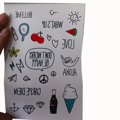 New Design Non-toxic Fashion Body Art Custom Flash Temporary Tattoo Sticker