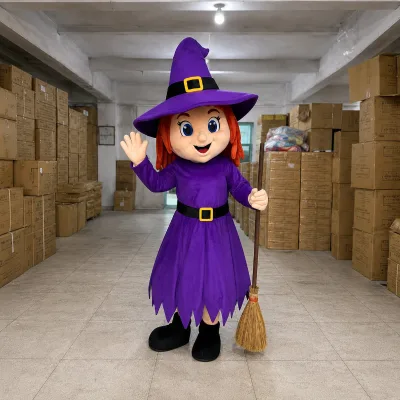 Shengye Brand Factory Sale Design Your Unisex Witch Mascot Costume Plush Style for Halloween Christmas Party Club Adult Cosplay