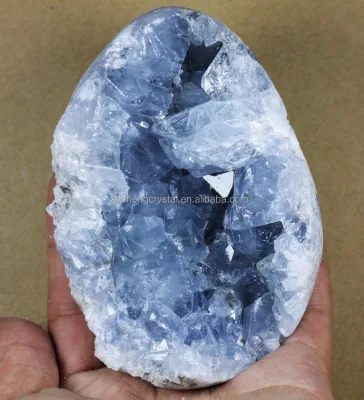 Wholesale High Quality Natural Rough Stone Healing Gemstone Blue Celestile Cluster Raw Geode for Meditation