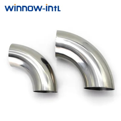 Welded Low Pressure Stainless Steel Polished 45 90 Degree Extended Elbow 1.5''