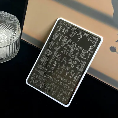2025 New Nail Printing Plate Pattern Butterfly Printed Transparent Transfer Silicone Stamp Wholesale Stainless Steel Rubber Mold
