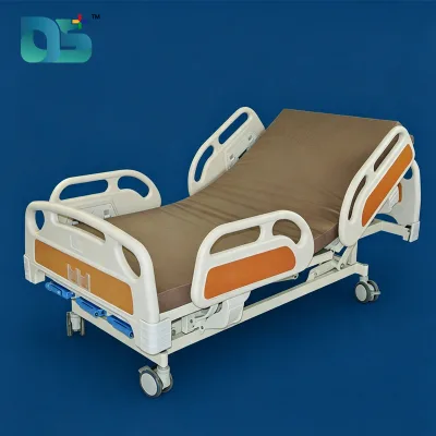 Comfortable Easy Clean Surface Multi Function Modern Hygienic Foldable Side Rails Lightweight Frame Elderly Emergency Aided Bed
