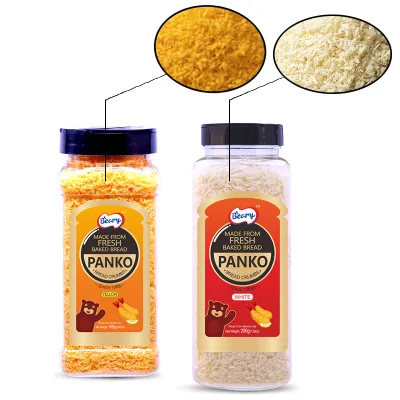 Crispy Crunchy Golden Yellow Bread Crumbs With Plastic Jar Packing Panko