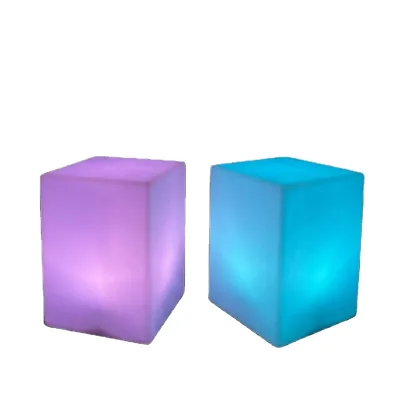 Custom Modern Light Box Branded Logo Corporate Centerpiece Table Number Living Room Decor Customizable LED Cube Display Block DC