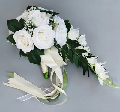 E-1008 OEM Many Styles of Brides Hand Holding Bouquet Handmade Wedding Hand Bouquet Bridal Flower Bouquet