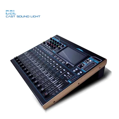 Professional Audio Video Digital Touch Mixer Console 16DSP Effects 3-Band EQ Phantom Power IPad/iOS/Windows Control CSL Card