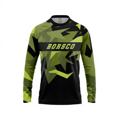 Wholesale Custom OEM Logo Breathable Summer Race Car Jersey Long Sleeve Quick Dry Anti-UV Windproof Waterproof Polyester Sport