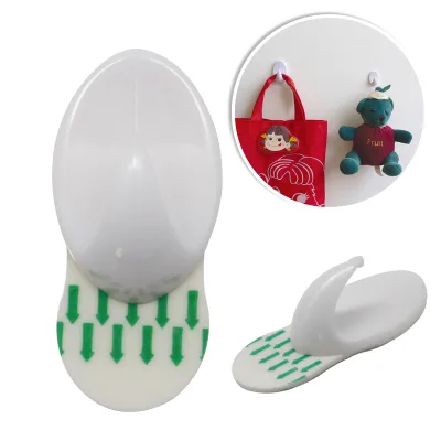 Non-trace Plastic Round Shape 35*23mm 5pcs/set Self Adhesive Wall Hooks