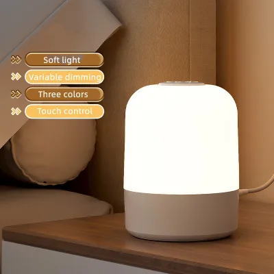Rechargeable Touch Control Modern ABS Plug-In LED Night Light for Bedroom Bedside Atmosphere