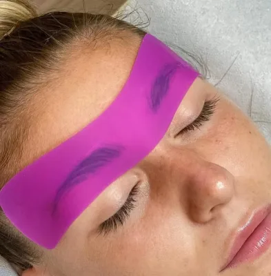 2024 Trending Products Silicon Eyebrow Patch Customize Different Color Silicon Patch Eyebrow Lamination Patch