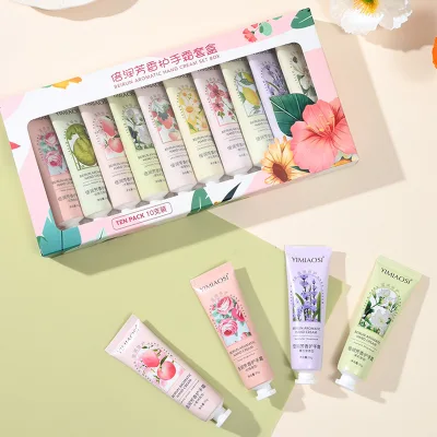 Moisturizing Hydrating Luxurious Hand Cream Gift Set Travel Size for Dry Cracked Hands Plant Fragrance Skin Care Set