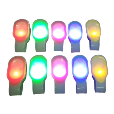 Colorful LED Bicycle Button Light Mini Plastic Magnet Clip Outdoor Bike Riding Hand-Free Hanging Backpack Customized Promotional