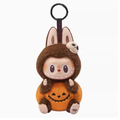 Wholesale POPMART Halloween Vinyl Pumpkin Carnival Labubu Vinyl Plush Doll Pendant