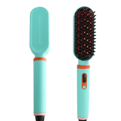 New Arrival Wide PTC Comb Hair Straightener LCD Display Hair Straight Comb to Straightening and Smooth Hair for Women