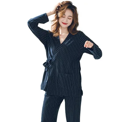 3pcs Wholesale Comfortable Cotton Gauze Feeding Ladies Sleepwear Home Wear Women Pajamas Maternity Pyjamas