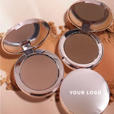 Private Label Waterproof Rose Gold Pressed Powder Contour Custom High Pigment Contour Powder with Mirror