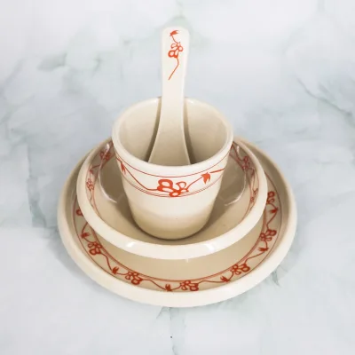 Restaurant Custom Melamine Tableware Set Plastic Ceramic Dish Set Western Food Grade Household Plate Set Commercial Dinnerwares