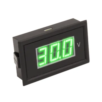 Dual-Wire Digital Display Panel Voltmeter 0.56\" Two-Wire Panel Voltmeter with 12V/24V Capacity DC 0-100V Range