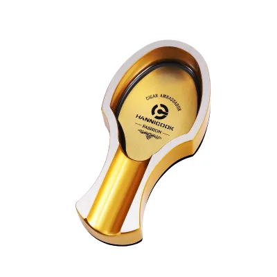 Custom Logo luxury personalized design pocket smoking aluminum alloy single cigar ashtray