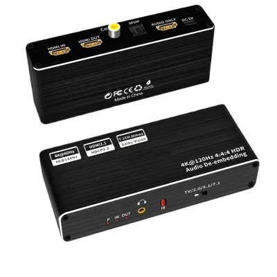 8K 60Hz 2.1 Audio Extractor 7.1CH 5.1 2 Stereo Converter Optical TOSLINK SPDIF 3.5mm Splitter Adapter