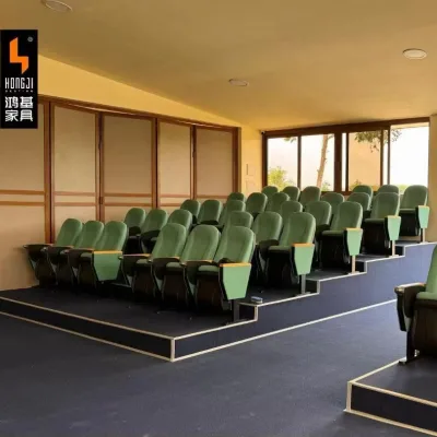 Modern Design Foldable Steel Auditorium Chairs with Writing Pad Cinema & Theater Seating in Kenya