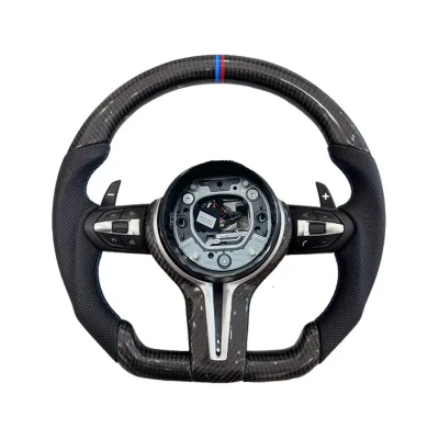 For BMW Modified Steering Wheel With Custom Carbon Fiber Cover and Sport Design Universal Fit Car Steering Wheel
