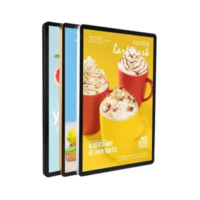 Multi Sizes Indoor LED Light Box Easy-to-Install Billboard Aluminium Frame Hotel Restaurant Menu Cinema Display Wall-Mounted