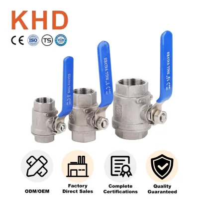 Stainless Steel Manual Ball Valve Water Oil Application Clamp Threaded 304 316 Lever Handle Manual Ball Valve