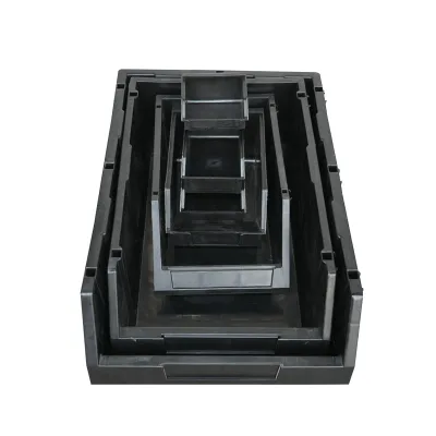 ESD Slanted Anti-Static Bin Stackable Plastic Storage Container Multiple Sizes for Workshop Hardware & Small Parts Organizing
