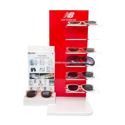 Wholesale 6 Layers Acrylic Countertop Eyewear Displays Shelves Sunglasses Display Stand