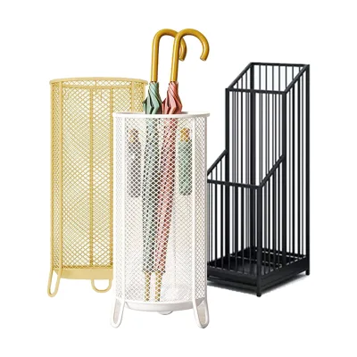 Hotel Lobby Shops Offices Entrance Umbrella Rack Household Umbrella Holder Storage Bucket Round Mesh Umbrellas Barrel