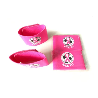 Custom Colored Pink Blue Elastic Velcroes Hook Loop Bands for Shin Guard