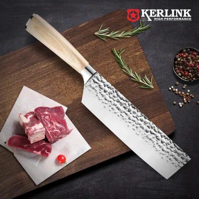 7.5-Inch Professional Japanese Sharp Bone-Rounded Chef Knife Set High Carbon Steel Engineering Wood Handle Vacuum Heat Treatment