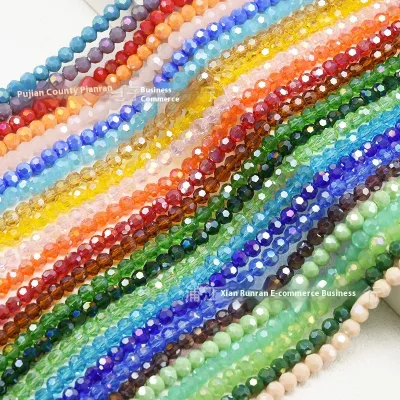 Hot Selling Handmade 6mm Earth Crystal Beads Plated AB Color 1 String Bulk Glass Beads