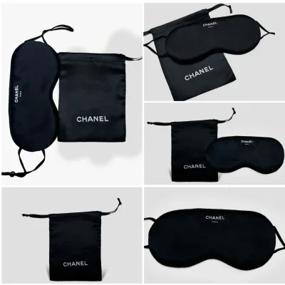 16mm Woven Silk Screen Eye Mask Soft Printed Blackout Sleep Mask with Black Spot Home Bedding Cover Use