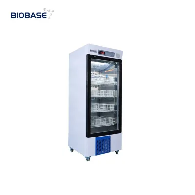 BIOBASE Blood Bank Refrigerator 296L Microprocessor Control LED Display CFC-Free Stainless Steel Blood Bank Refrigerator for Lab