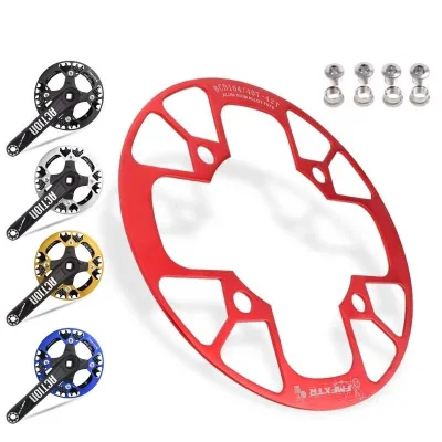 FMFXTR 104BCD MTB Road Bike Chain Ring Guard 32-42T Crankset Protection Cover with 4PCS Bolts