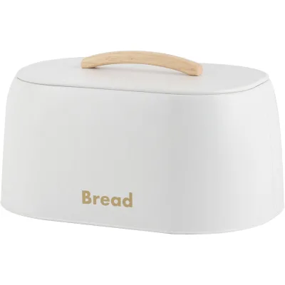 Metal Bread Boxes With Wooden Handle
