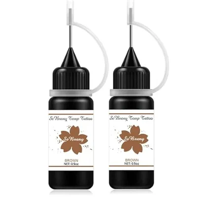 DIY Black Temporary Tattoo Ink with Custom Label Natural Color Semi-Permanent Body Art Painting Supplies