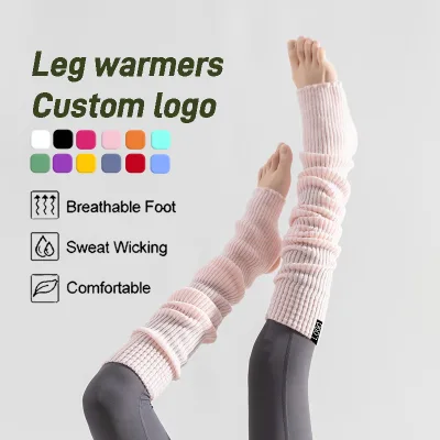Wholesale Leg Warmers Women Sports Fitness 100% Cotton Pilates Leg Warmers Custom Leg Warmers Dance